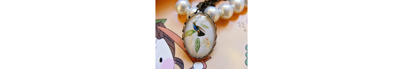 Wisiorki Ptaki Vintage