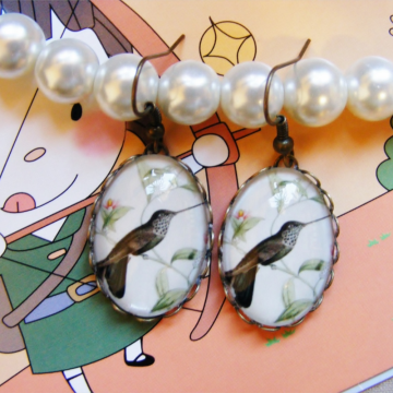 Kolczyki Ptaki Lampropygia Boliviana