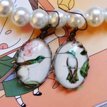 Kolczyki Ptaki Oreopyra Helimeuca