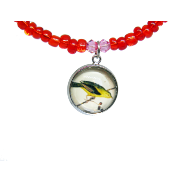 Bransoletka - Ptak Piranga Szkarłatna