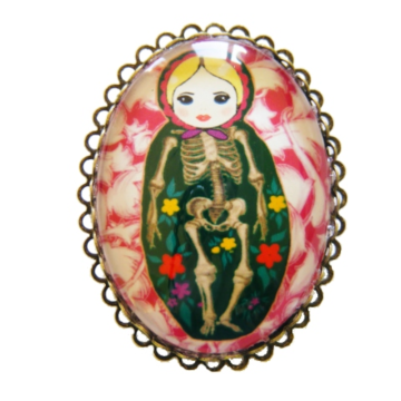 Broszka Steampunkowa Matrioszka III – tradycja w gotyckim wydaniu