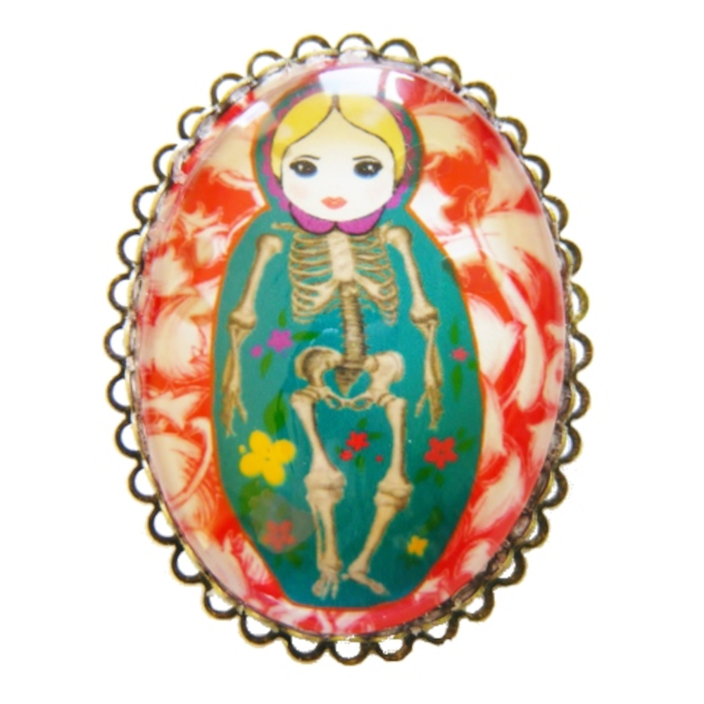 Broszka Steampunkowa Matrioszka V – wyjątkowa ozdoba z duszą