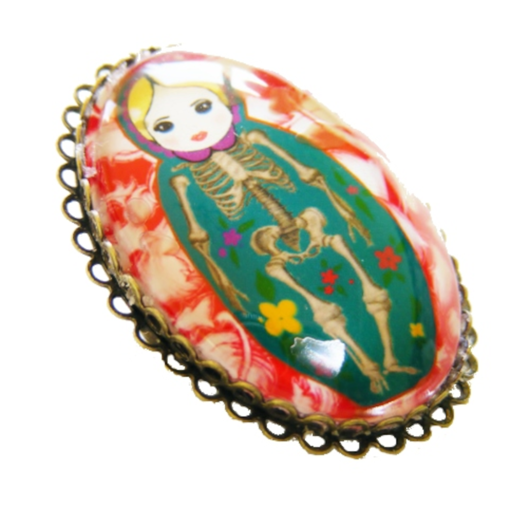 Broszka Steampunkowa Matrioszka V – wyjątkowa ozdoba z duszą