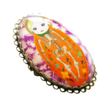 Broszka Steampunkowa Matrioszka VI – niezwykła ozdoba z charakterem