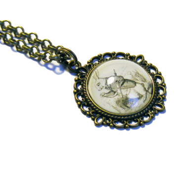 Wisiorek Alicja w Krainie Czarów I – Stary Brąz