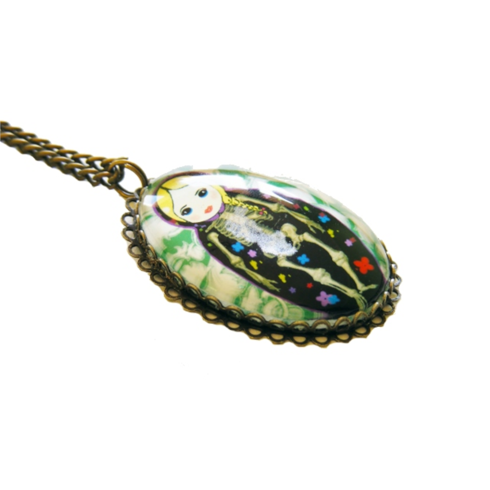 Zawieszka Steampunkowa Matrioszka I - Mroczny urok rosyjskiej lalki