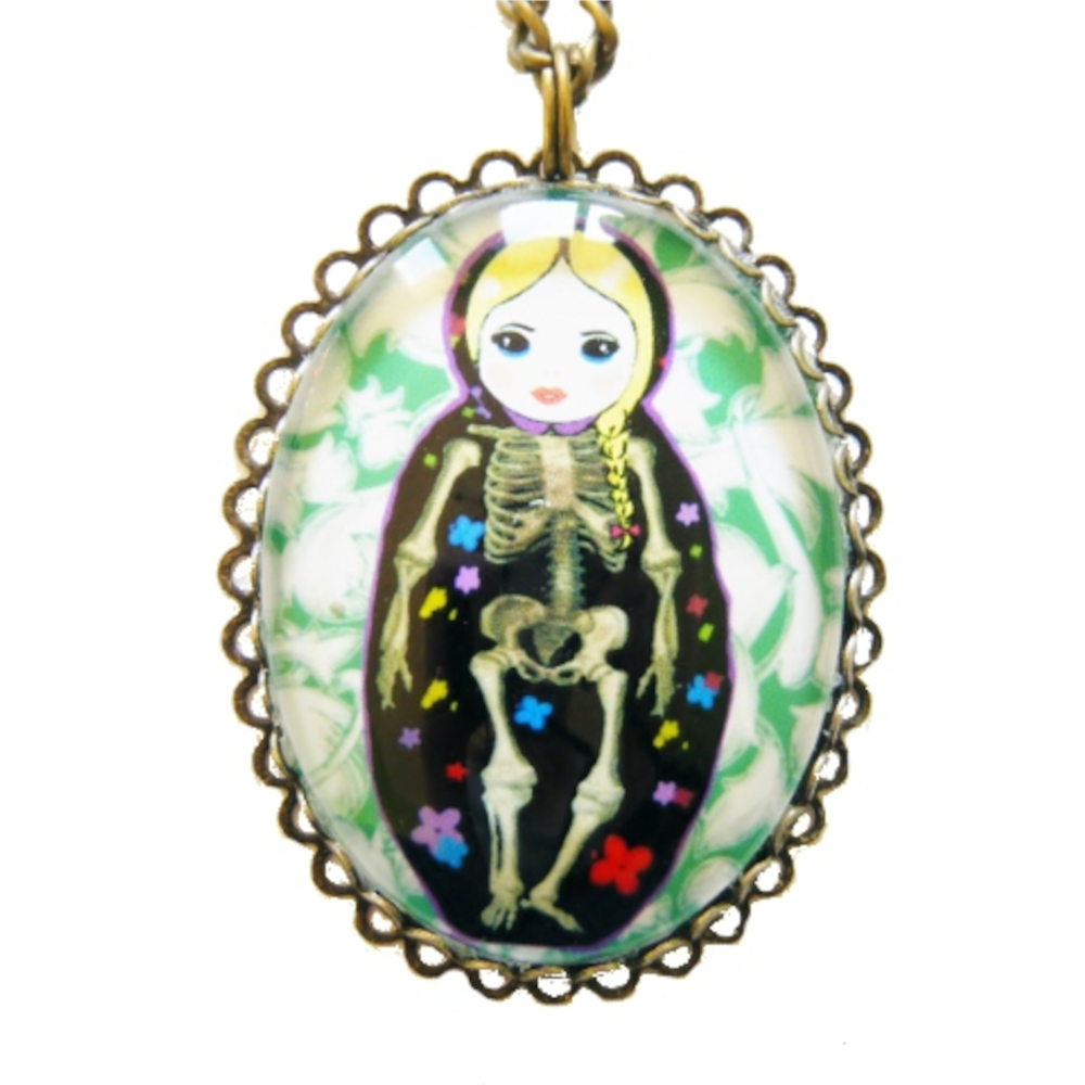 Zawieszka Steampunkowa Matrioszka I - Mroczny urok rosyjskiej lalki