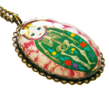 Zawieszka Steampunkowa Matrioszka III – tradycja w gotyckim wydaniu