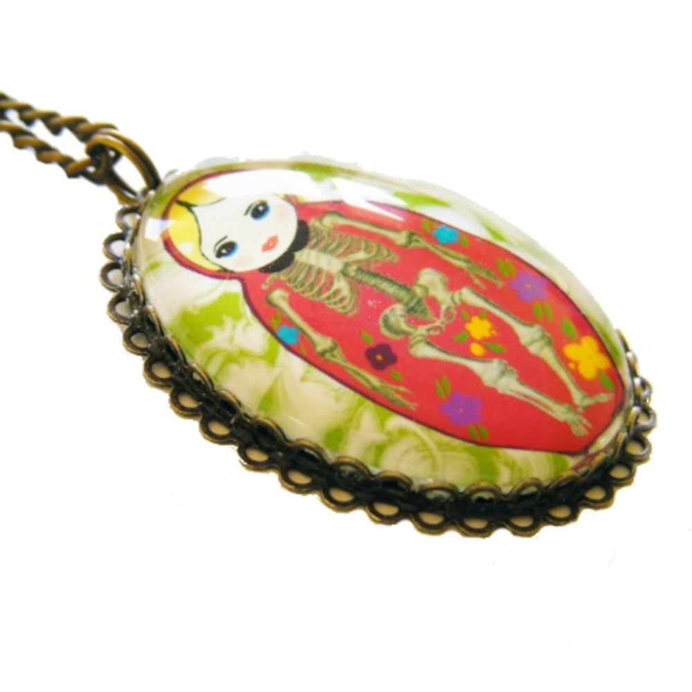 Zawieszka Steampunkowa Matrioszka IV – oryginalna biżuteria z charakterem