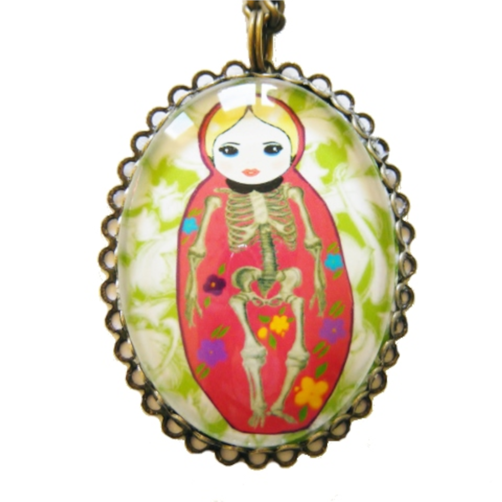 Zawieszka Steampunkowa Matrioszka IV – oryginalna biżuteria z charakterem