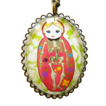 Zawieszka Steampunkowa Matrioszka IV – oryginalna biżuteria z charakterem