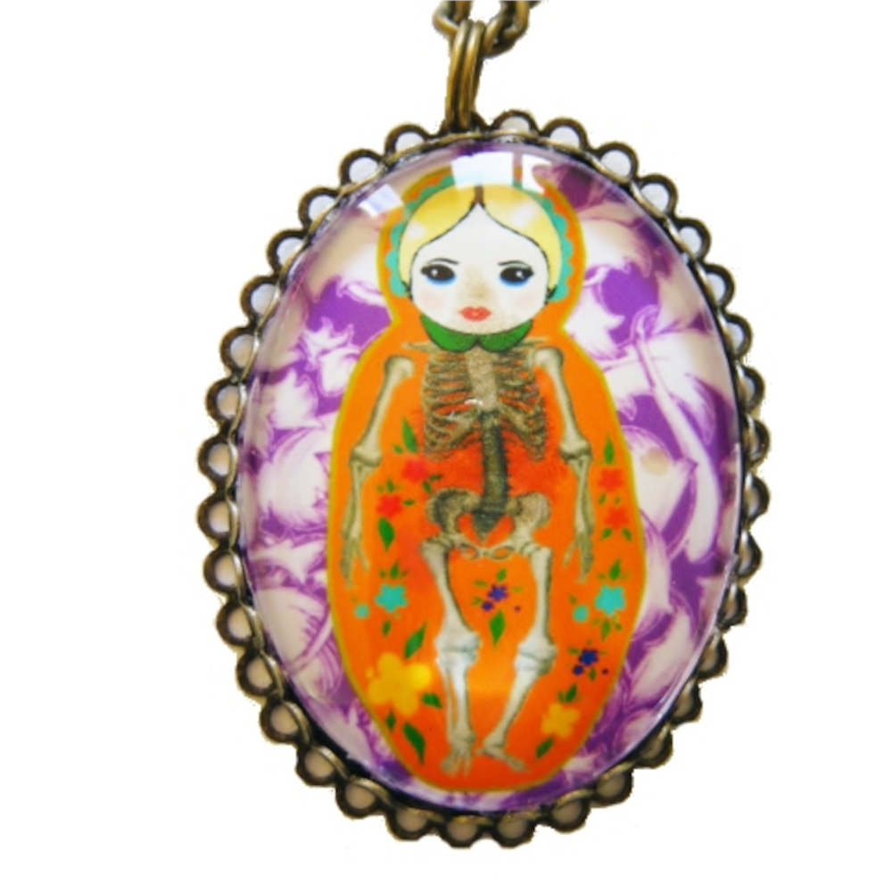Zawieszka Steampunkowa Matrioszka VI - niezwykła ozdoba z charakterem