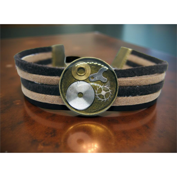 Industrialno-Steampunkowa Bransoletka Brązowa I