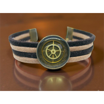Industrialno-Steampunkowa Bransoletka Brązowa II