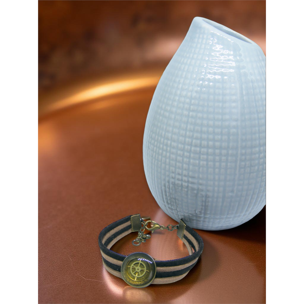 Industrialno-Steampunkowa Bransoletka Brązowa II