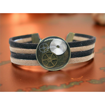 Industrialno-Steampunkowa Bransoletka Brązowa III