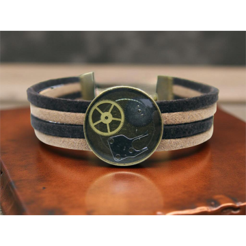 Industrialno-Steampunkowa Bransoletka Brązowa IV