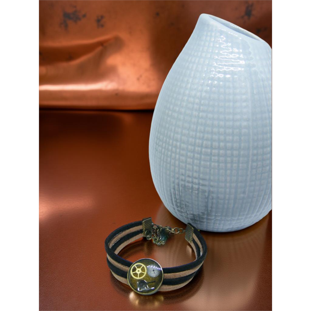 Industrialno-Steampunkowa Bransoletka Brązowa IV