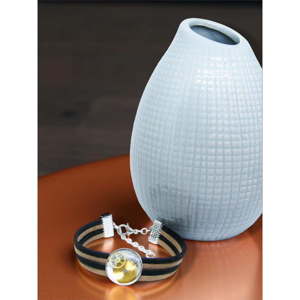 Industrialno-Steampunkowa Bransoletka Srebrna III