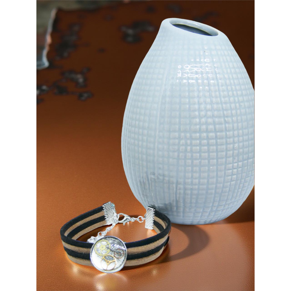 Industrialno-Steampunkowa Bransoletka Srebrna IV