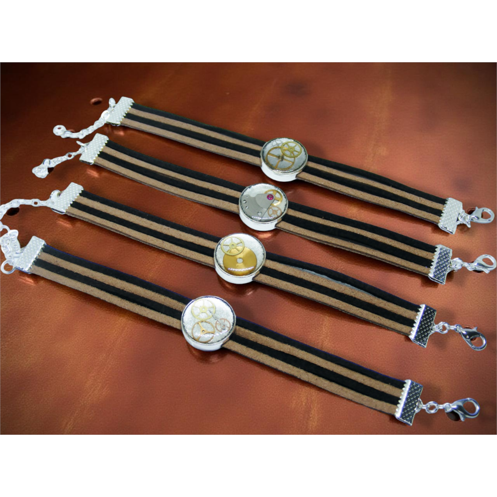 Industrialno-Steampunkowa Bransoletka Srebrna I