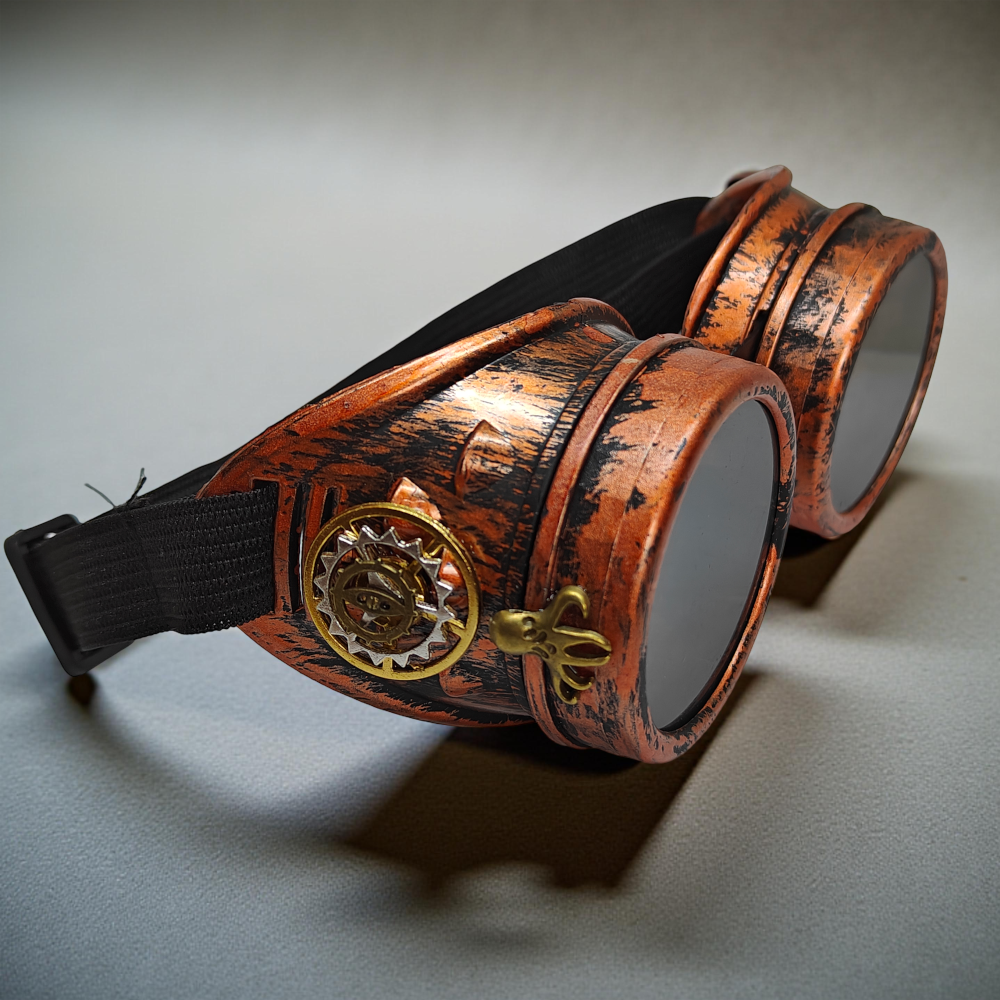 Gogle Steampunk z miedzianym wykończeniem