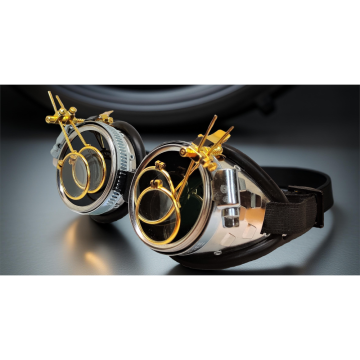 Gogle Steampunkowe z Mini Lupami
