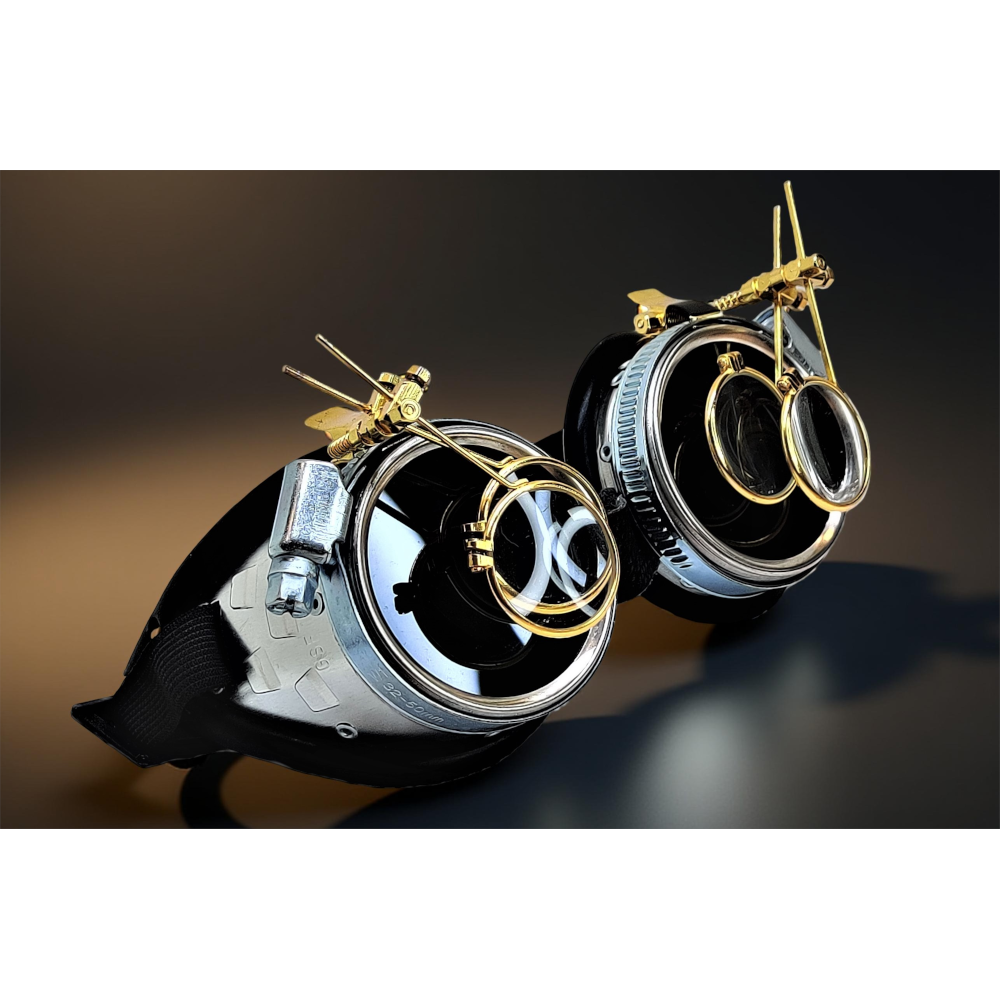 Gogle Steampunkowe z Mini Lupami