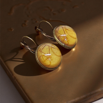 Kolczyki steampunk z grafiką - Rower VII