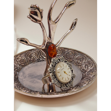 Pierścionek Steampunk Tarcza Zegarka Cajka