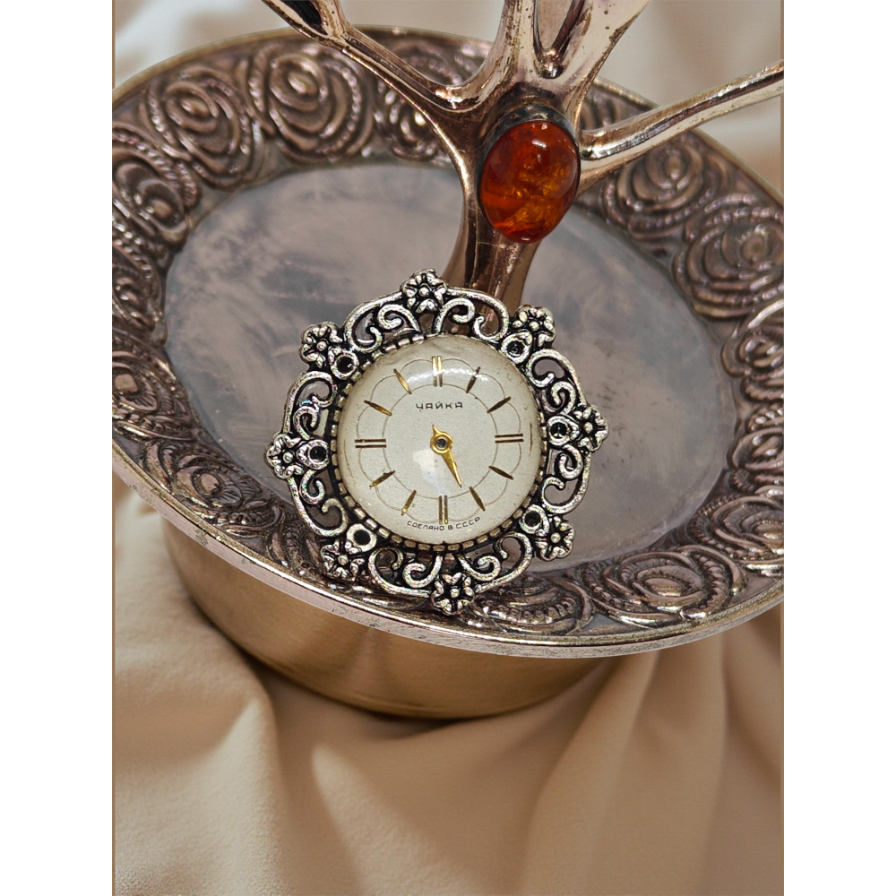 Pierścionek Steampunk Tarcza Zegarka Cajka