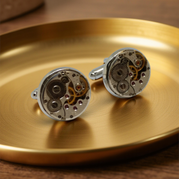 Spinki do Mankietów Steampunk VII – Mechanizmy Zegarkowe