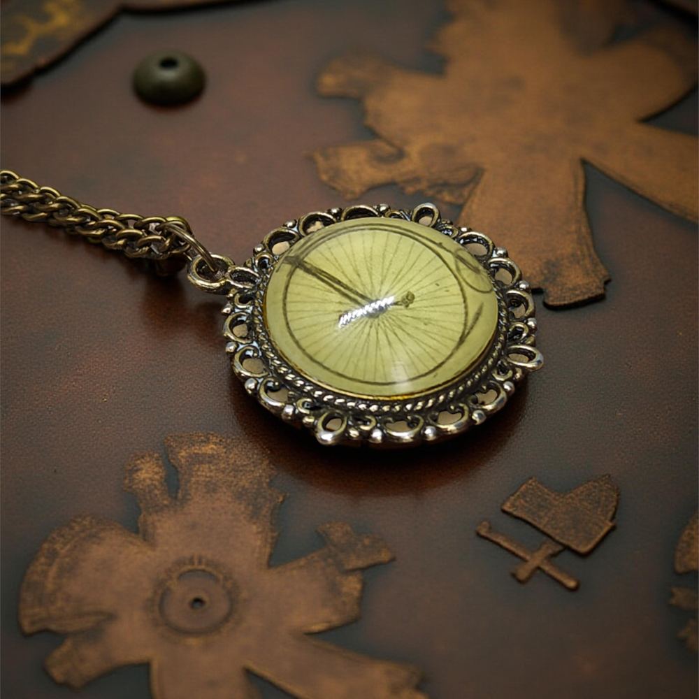 Wisiorek steampunk z grafiką - Bicykl I