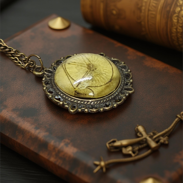 Wisiorek steampunk z grafiką - Bicykl II