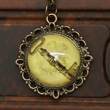 Wisiorek steampunk z grafiką - Klucz