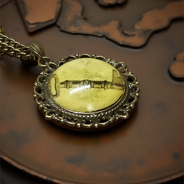 Wisiorek steampunk z grafiką - Klucz