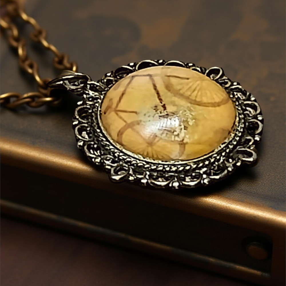 Wisiorek steampunk z grafiką - Rower VII