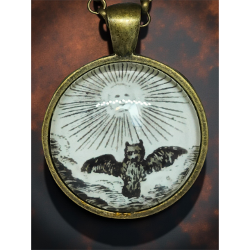 Wisiorek z grafiką – Emblemat „POTIUS MORI, QUAM ABSTINERE”