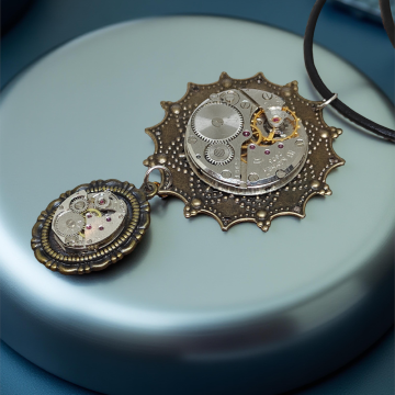 Wisiorek Steampunkowy Gwiazda i Łezka