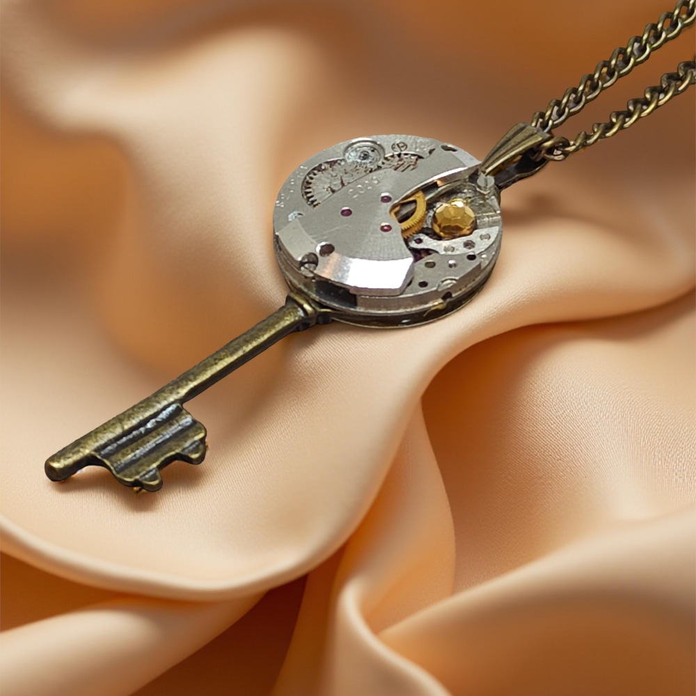 Wisiorek Steampunk Klucz-Mechanizm