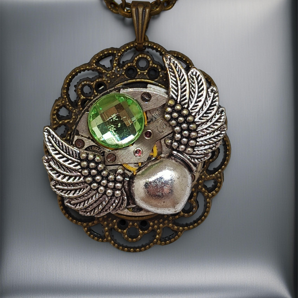 Wisiorek Steampunkowy Mechaniczne Skrzydła