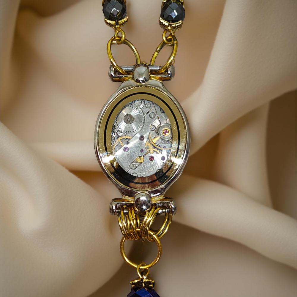 Wisiorek Steampunkowy z Koperty Zegarka i Mechanizmu