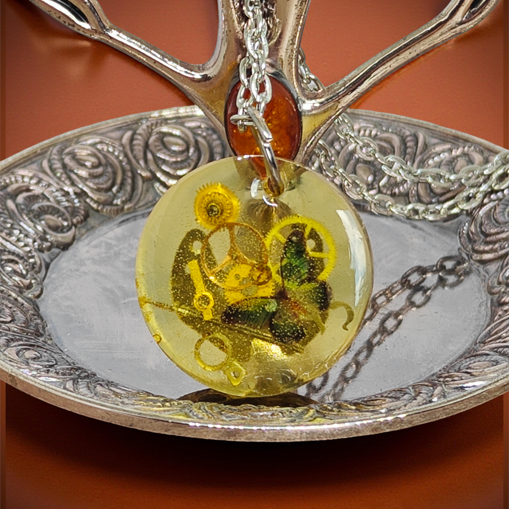 Industrial Pendant XII – Watch Mechanisms in Resin