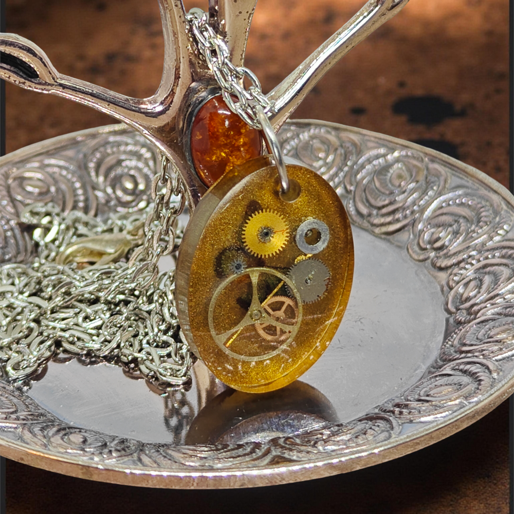 Industrial Pendant XI – Watch Mechanisms in Resin