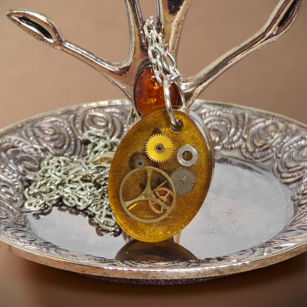 Industrial Pendant XI – Watch Mechanisms in Resin