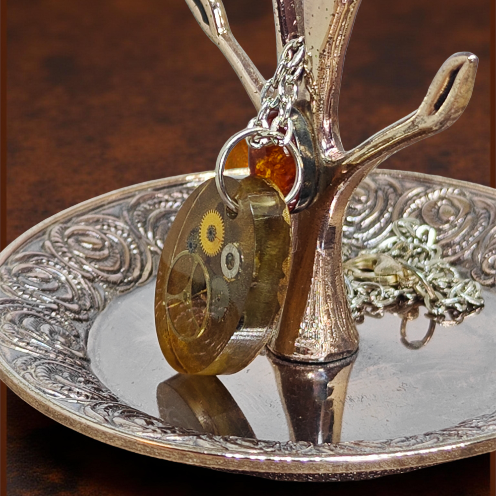 Industrial Pendant XI – Watch Mechanisms in Resin