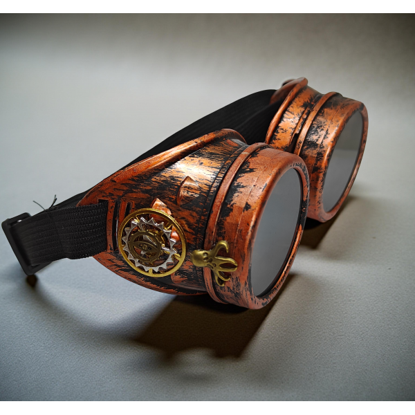Gogle Steampunk z miedzianym wykończeniem