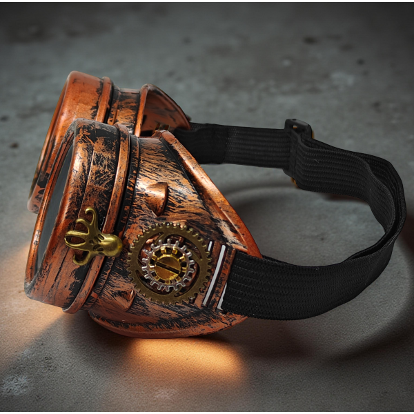 Gogle Steampunk z miedzianym wykończeniem