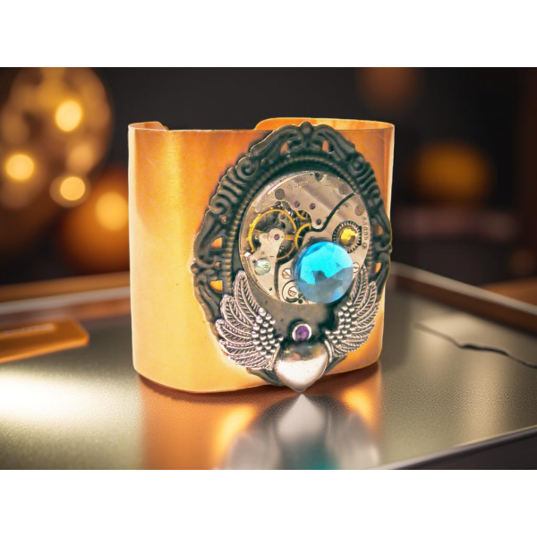 Bransoletka Steampunk Miedź III