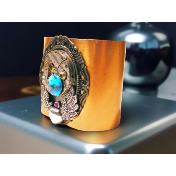Bransoletka Steampunk Miedź III